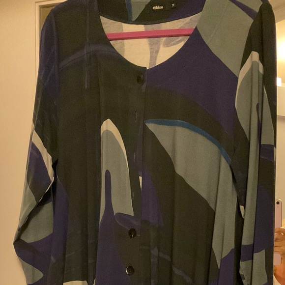 Swedish Designer Ralston long sleeve button down Swing Dress. - Picture 4 of 9